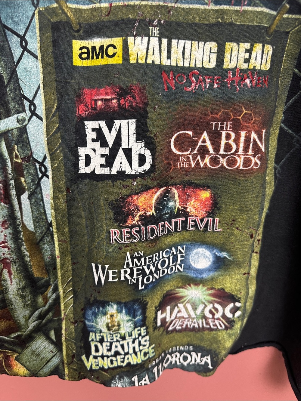 Universal Studios Halloween Horror Nights 2013 Cut Off Cropped T-Shirt XL Movies - Picture 8 of 8